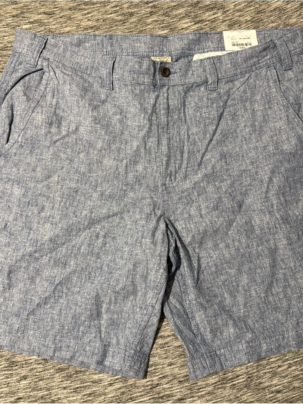 St. John's Bay Light Blue Flat-Front Men's Shorts